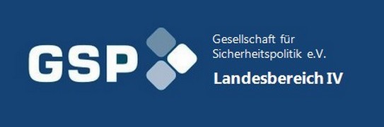 GSP Logo der Gesellschaft für Sicherheitspolitik e.V. mit Landesbereich IV Schriftzug